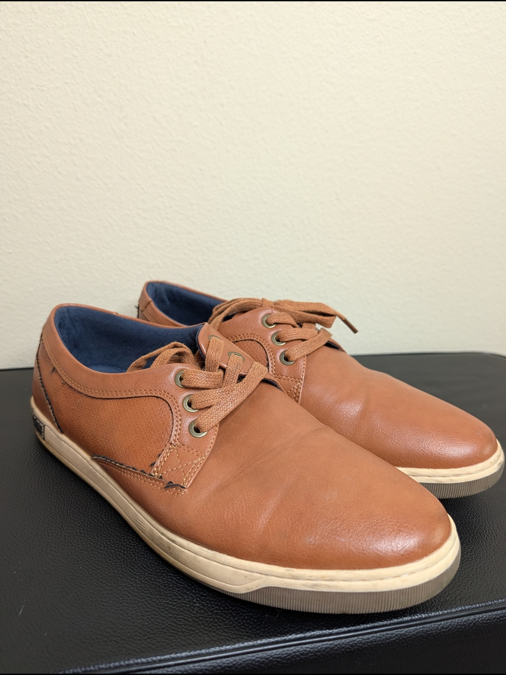 Jousen Milan Men's‎ Brown Lace-Up Casual Sneakers Size 9